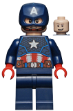LEGO sh686 Captain America - Dark Blue Suit, Red Hands, Helmet