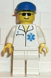 LEGO soc057 Doctor - EMT Star of Life, White Legs, Blue Cap