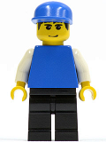 LEGO soc128 Plain Blue Torso with White Arms, Black Legs, Blue Cap (Soccer Goalie)