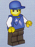 LEGO soc128s Soccer Goalie - Adidas Logo Blue Torso Stickers (#8)