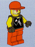 LEGO soc130s Soccer Goalie - Adidas Logo Black Torso Stickers (#20)