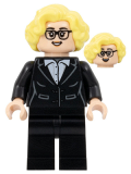 LEGO soc168 Soccer Coach - Black Suit, Glasses, Bright Light Yellow Hair
