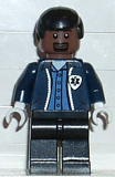 LEGO spd023 Ambulance Driver, Dark Blue Torso with EMT Star of Life Logo, Black Legs, Black Male Hair