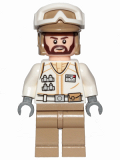 LEGO sw1008 Hoth Rebel Trooper White Uniform, Dark Tan Legs (Brown Angular Beard)