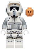 LEGO sw1182 Imperial Scout Trooper, Hoth (Dual Molded Helmet) - Female, Nougat Head, Smirk