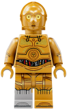 LEGO sw1209 C-3PO - Molded Light Bluish Gray Right Foot, Printed Arms