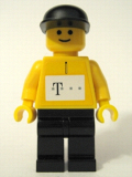 LEGO tel005s German Telekom Racing Cyclist Yellow - with Torso Stickers