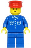 LEGO trn252 Shirt with 6 Buttons - Blue, Blue Legs, Red Hat (Reissue)