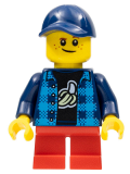 LEGO twn426 Boy - Dark Blue Banana Shirt, Red Short Legs, Crooked Dark Blue Cap