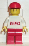 LEGO vel001 Velux Sticker on White Torso, Red Legs, Red Cap