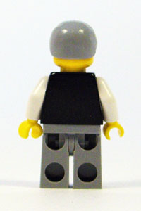 Bricker - LEGO Minifigure - twn041 Black Vest with Blue Striped Tie