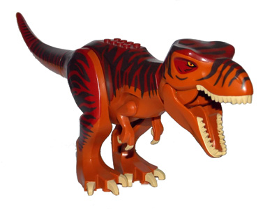 Bricker Part LEGO TRex02 Dino T Rex With Dark Red And Dark Brown 